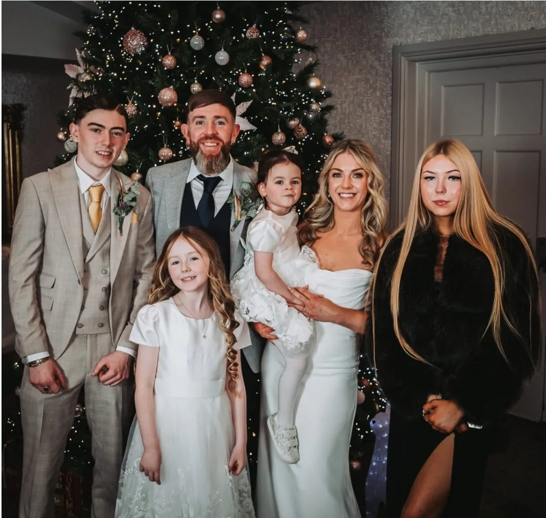 Aron McQuillan of JSS Flooring & Carpentry with his family