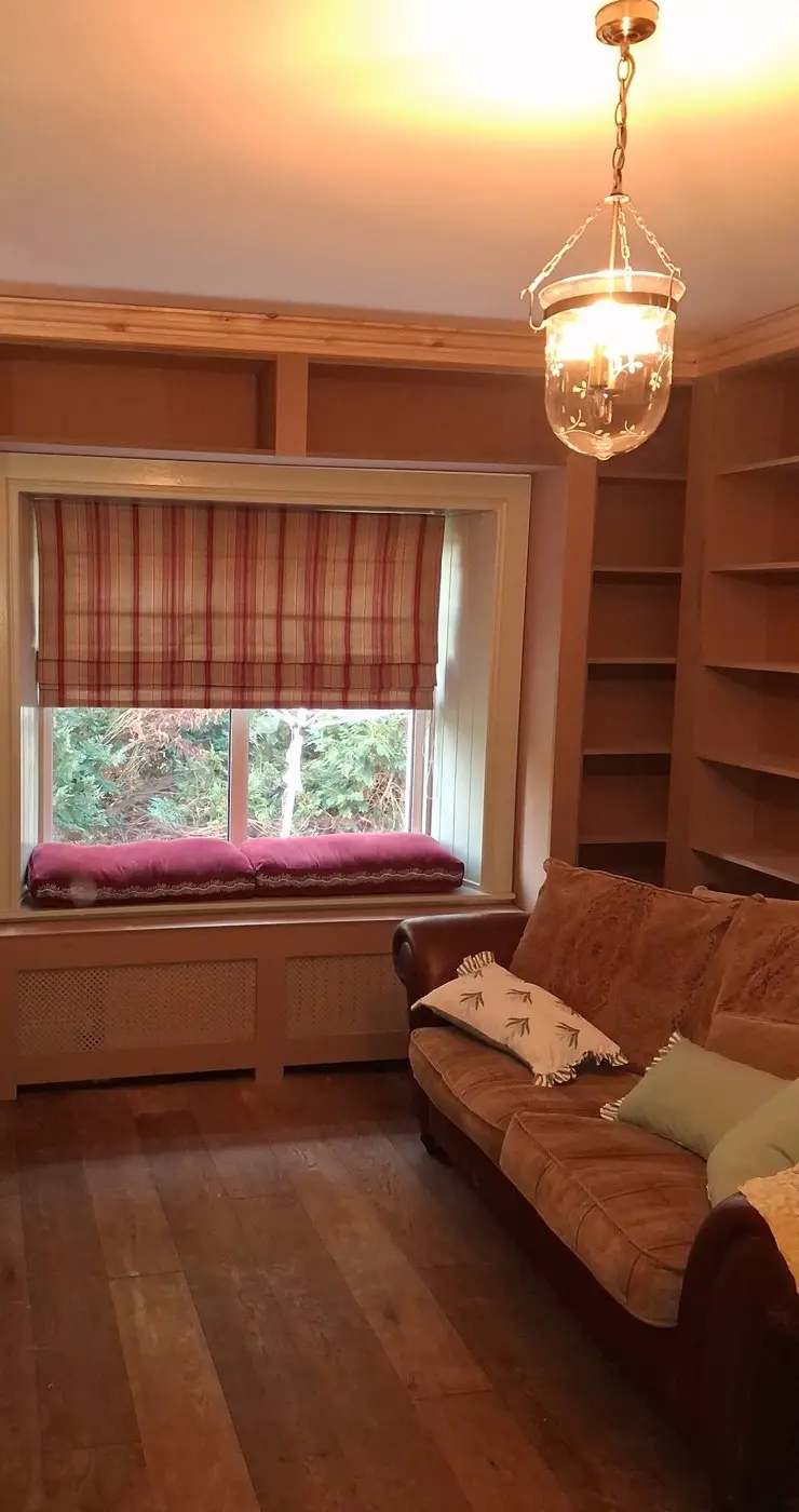 Pine Bookcase & Window Seat